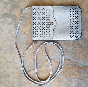 Small crossbody with cell view window touchscreen